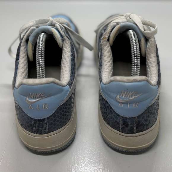 Nike Air Force 1 Low Blue Leather Sneakers Women’s 9 Vintage - Picture 6 of 12